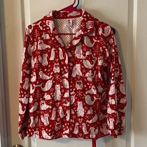 Long sleeved holiday PJ set